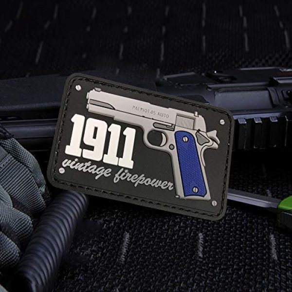 Morton Home Airsoft Morale Patch 2 Morton Home 1911 Vintage Firepower PVC Patch (Black)