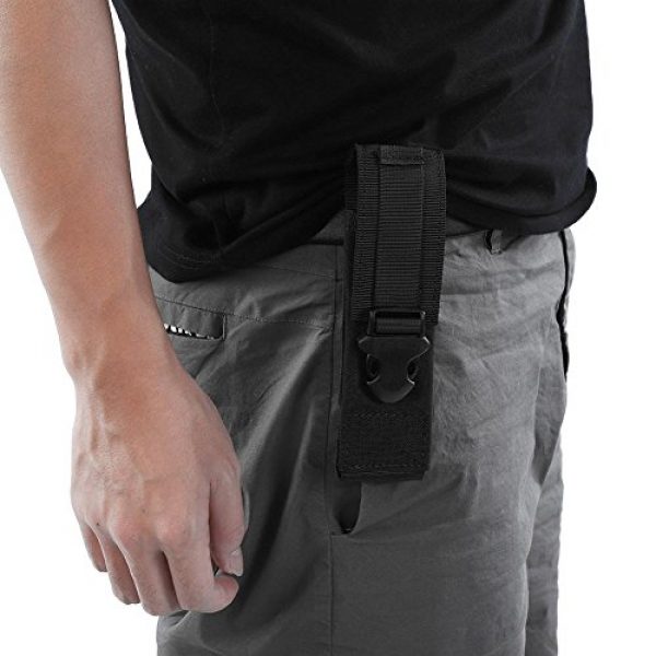 Dilwe Tactical Pouch 7 Dilwe Tactical Molle Pouch, Lightweight Practical Utility Military Molle Belt Bag Flashlight Holster for Tactics Accessory