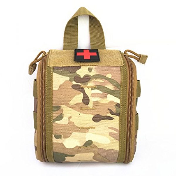 Miyha Tactical Pouch 2 1000D Waterproof Nylon MOLLE First Aid Pouch IFAK Pouch MOLLE Trauma Bag for Camping Hunting Hiking Wilderness Sports (Pouch Only)