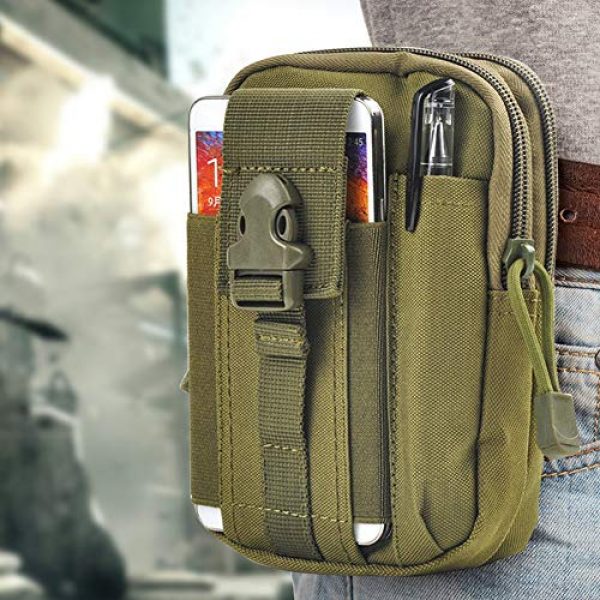 Carole4 Tactical Pouch 7 Waist Case Bag, Sporting D30 Molle Waterproof Outdoor Sport Waist Pack Coin Purse for Mobile Nylon Waist Bag Army Military EDC Small Bag