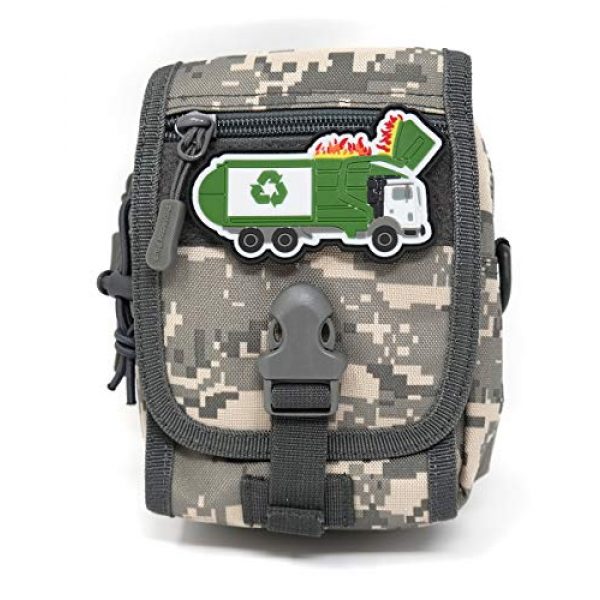 Stinking Patch Co. Airsoft Morale Patch 3 Garbage Truck Dumpster Fire Morale Patch | Recycle | PVC Rubber Tactical Patch | Funny Morale Patch