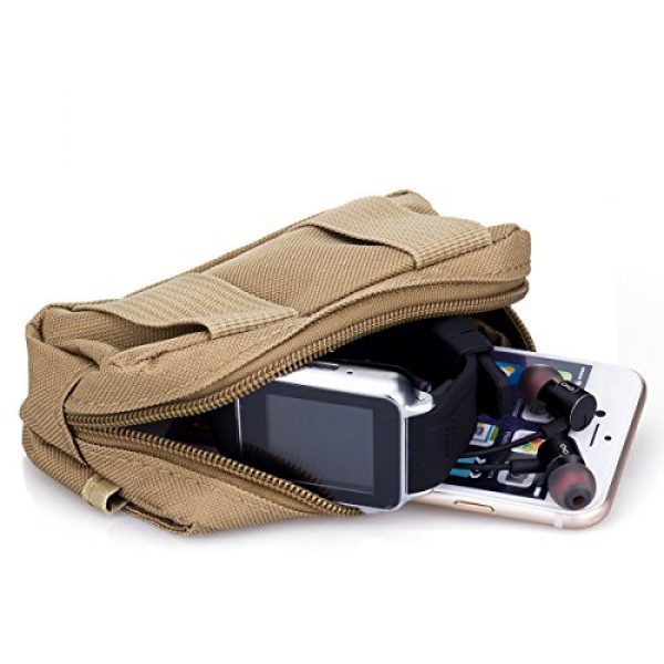 BIENNA Tactical Pouch 4 BIENNA Tactical Pouch, Small Military Bag Molle Gear [Waterproof] Nylon EDC Utility Gadget Zipper Waist Bag Pack with Phone Holster Pocket Cover Case for Vest & iPhone 7 6 6s 5 5s Galaxy S5 S6 S7