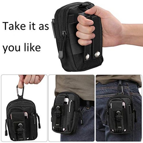 Military Ba Tactical Pouch 3 Military Ba Universal Outdoor Waist Bag, Tactical EDC Molle Pouch Camping Trekking Belt Purse Fit 6.5" Phone, Huawei P30/P30 Pro