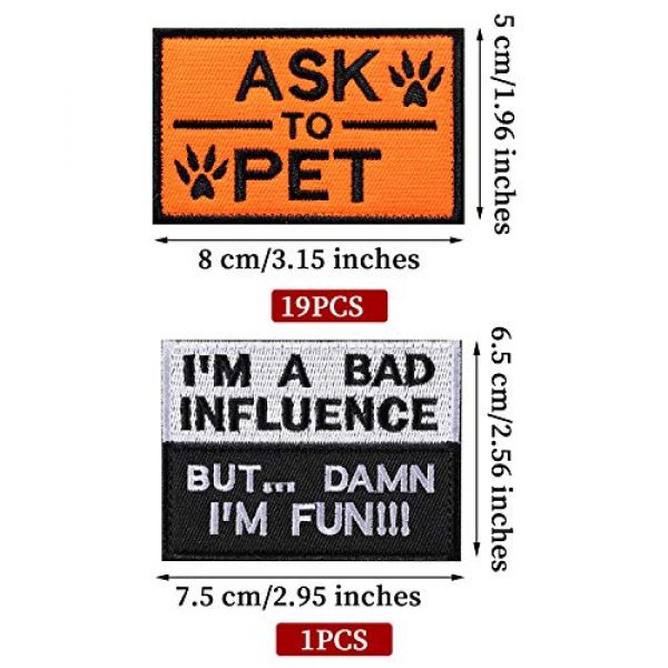WILLBOND Airsoft Morale Patch 2 20 Pieces Tactical Embroidery Patch Funny Military Patch Embroidered Military Patch for DIY Caps Bags Vests Clothes Military Uniforms Decoration