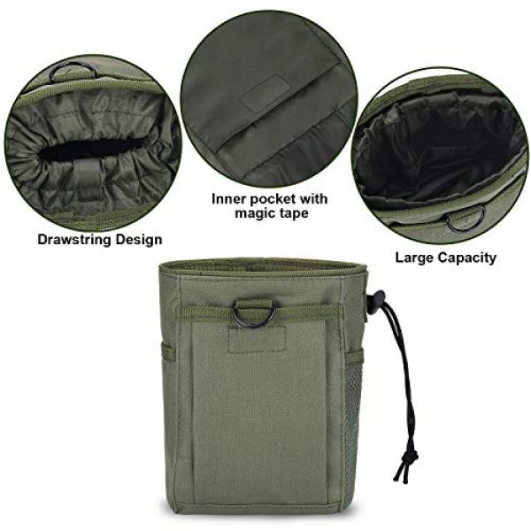 Boao Tactical Pouch 6 2 Pieces Molle Pouches Tactical Molle Dump Pouch Drawstring Magazine Dump Pouch Utility Waist Bag for Outdoor Supplies