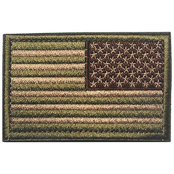 R.SASR Airsoft Morale Patch 3 American Flag Patch, Tactical Military Flag Patches, American Military Flag Emblem Patch. (Multitan-Reverse)