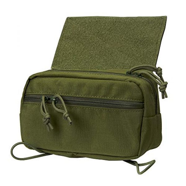 FARMSOLDIER Tactical Pouch 1 FARMSOLDIER Tactical Drop Pouch with Hook and Loop,Sub Abdominal Carrying Kit Bag Tool Pouch for Airsoft JPC CPC AVS Tactical Vest Chest Rig
