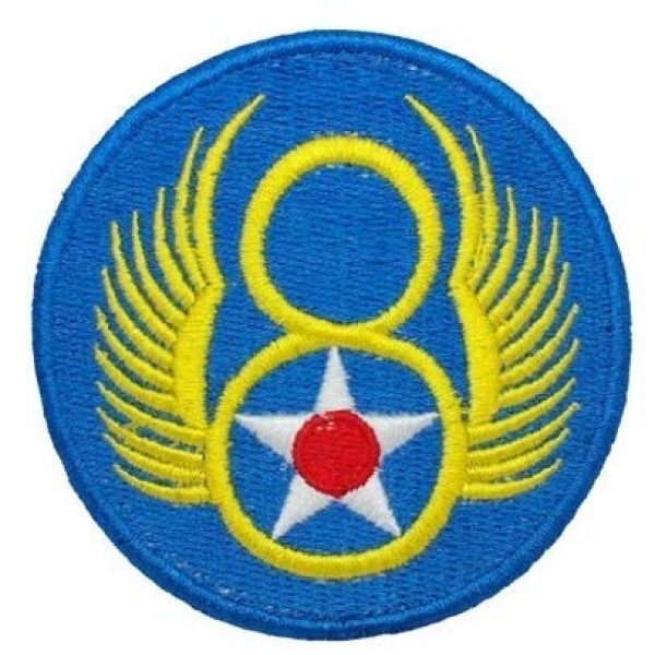 Tactical Embroidery Patch Airsoft Morale Patch 1 8th Air Force Embroidery Patch Military Tactical Morale Patch Badges Emblem Applique Hook Patches for Clothes Backpack Accessories