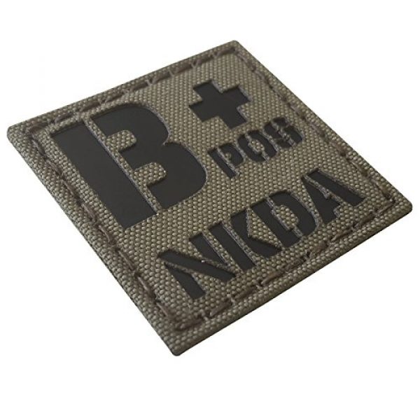 Tactical Freaky Airsoft Morale Patch 5 Ranger Green Infrared IR BPOS NKDA B+ Blood Type 2x2 Tactical Morale Fastener Patch