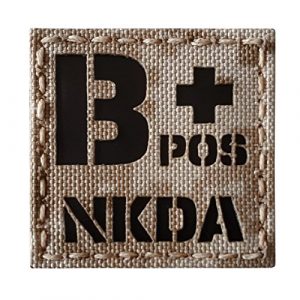 Tactical Freaky Airsoft Morale Patch 1 AOR1 Tan Digital Desert Infrared IR BPOS NKDA B+ Blood Type 2x2 Tactical Morale Fastener Patch