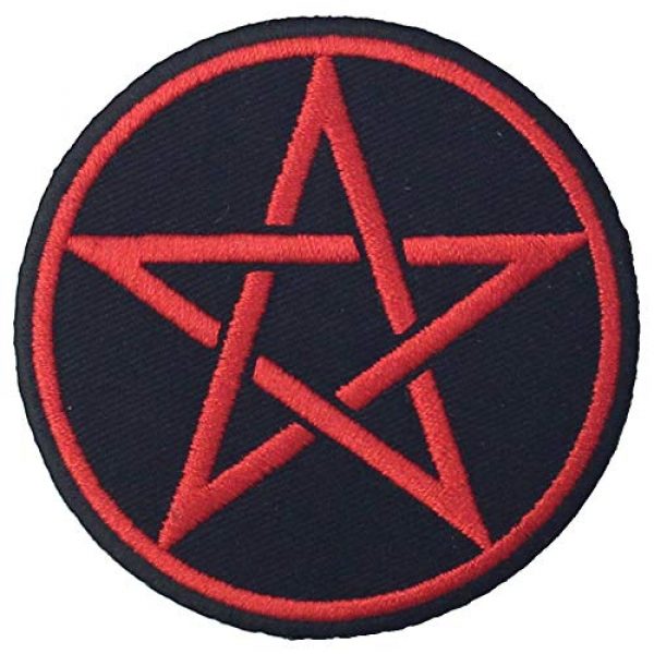 EmbTao Airsoft Morale Patch 1 Goth Pagan Symbols Pentagram Patch Embroidered Appique Iron On Sew On Emblem