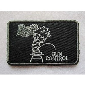 Embroidered Patch Airsoft Morale Patch 1 Piss ON Gun Control US Second 2ND Amendment 3D Tactical Patch Military Embroidered Morale Tags Badge Embroidered Patch DIY Applique Shoulder Patch Embroidery Gift Patch