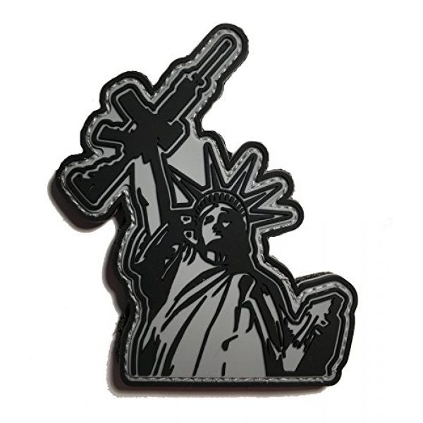 Empire Tactical USA Airsoft Morale Patch 1 3x3" LIBERTY OF DESTRUCTION - 2A - AR-15 - RIGHT TO KEEP OUR GUNS AND SHOOT THINGS Morale Patch (hook/loop)