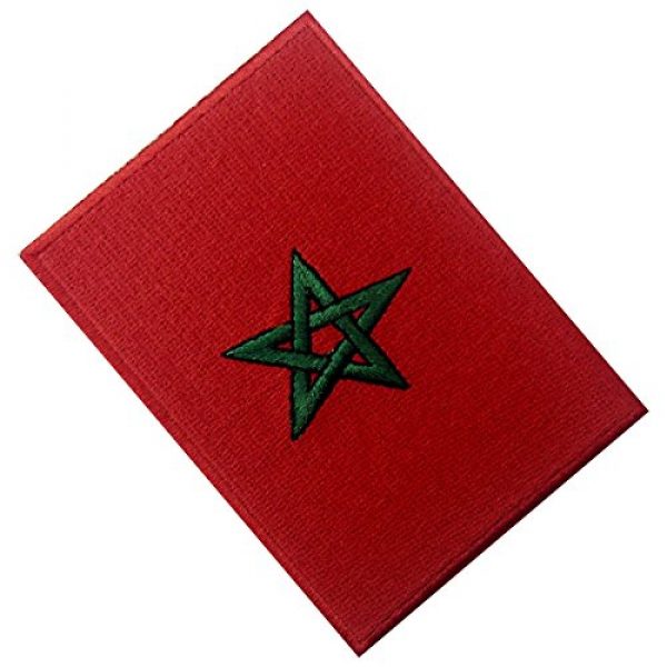 EmbTao Airsoft Morale Patch 4 Morocco Flag Embroidered Patch Moroccan Iron On Sew On National Emblem