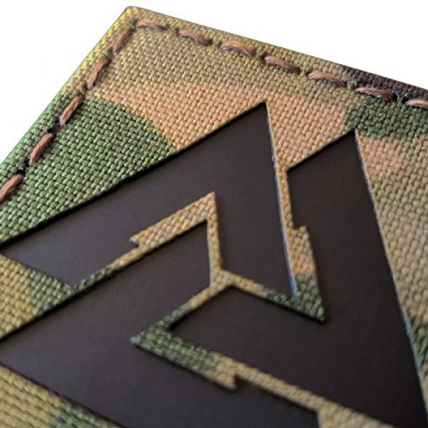 Tactical Freaky Airsoft Morale Patch 3 Multicam Infrared IR Viking Valknut Norse 2x2 IFF Tactical Morale Touch Fastener Patch