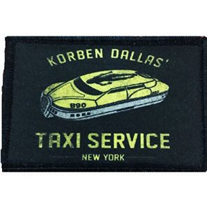 RedheadedTshirts Airsoft Morale Patch 1 Fifth Element Movie Corben Dallas Taxi Service Morale Tactical Military Patch Made in the USA Perfect for your rucksack,pack bag, Molle Gear operator hat or cap! 2x3"
