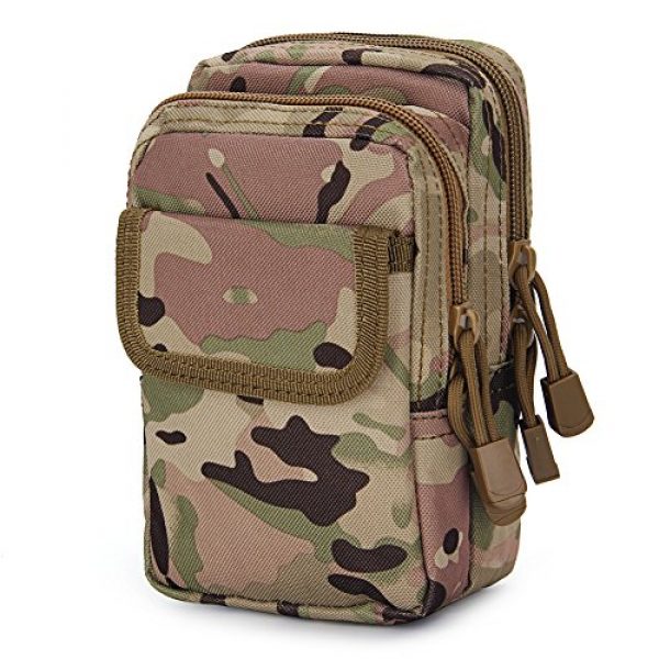 DOHOT Tactical Pouch 1 DOHOT Multi-Purpose Compact Nylon Outdoor Military Tactical Molle Pouch with Two Way Zipper & 6 Pockets,EDC Utility Gadget Belt Waist Bag for iPhone 6 6s 7 Plus,Samsung S4 S5 S6 S7