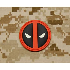 BritKitUSA Airsoft Morale Patch 1 BritKitUSA 3D PVC Deadpool GITD Morale Patch Hook Backing