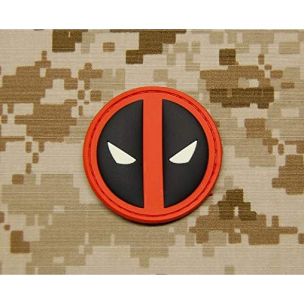 BritKitUSA Airsoft Morale Patch 1 BritKitUSA 3D PVC Deadpool GITD Morale Patch Hook Backing