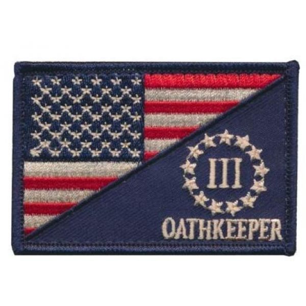 Tactical Embroidery Patch Airsoft Morale Patch 1 Three Percent Oathkeeper American Flag Tactical Embroidery Patch Hook & Loop Morale Patch Military Patch for Clothing Accessory Backpack Armband