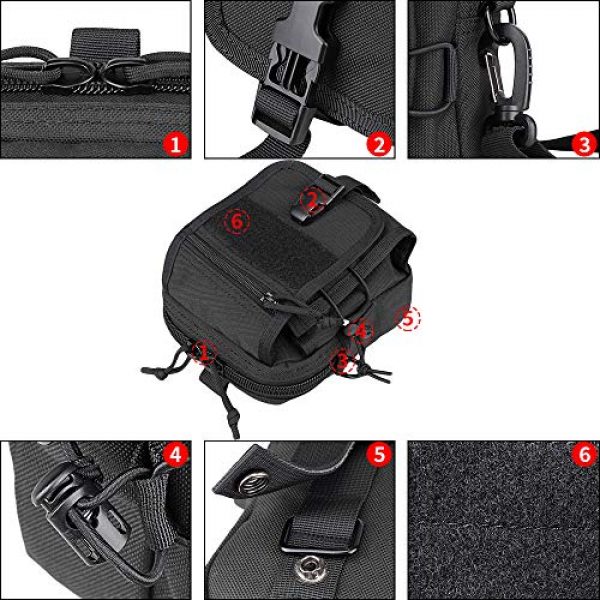 MAGARROW Tactical Pouch 5 MAGARROW Tactical Molle Pouch Compact Utility Gadget Waist EDC Bag with Shoulder Strap