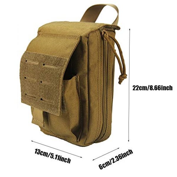 LGL Tactical Pouch 2 Tactical Sling Bag Tactical Pouches - Tactical Molle First Aid Kit Survival Bag 1000D Nylon Emergency Pouch Military Outdoor Travel Waist Pack Camping Lifesaving Case Tool Pouch Bag Mini Utility Pouch