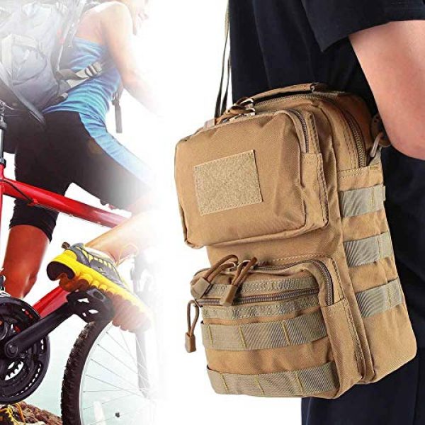 Oumefar Tactical Pouch 5 Outdoor Sports Camping Hiking Daypacks Durable Mountaineering Backpack Mountaineering Bag for Students, Office for Travel Business College