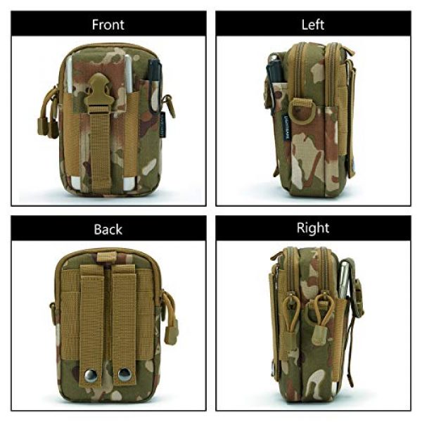 Bassdash Tactical Pouch 4 Bassdash Lightbare Series Tactical Molle Pouch Multipurpose EDC Crossbody Bag Waistpack, Compact Gadget Pouch with Cell Phone Holster Holder