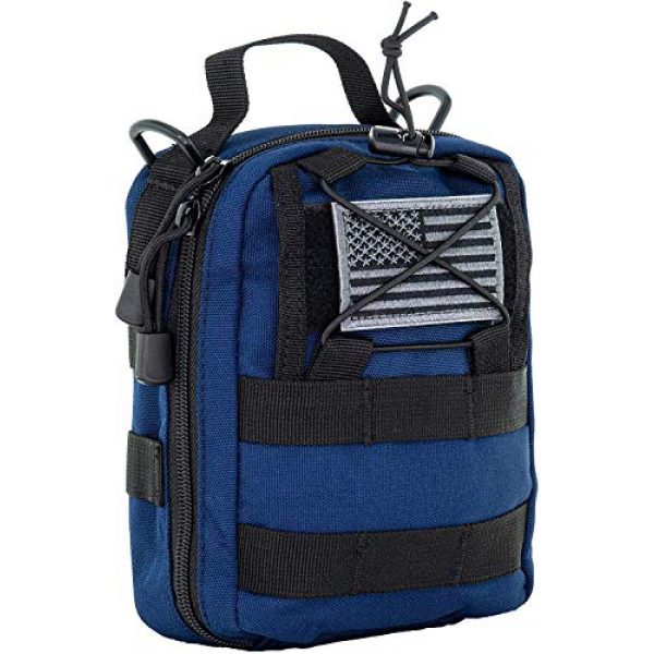 LINE2design Tactical Pouch 5 LINE2design Complete Survival Kit - EMS EMT Emergency Response Fully Stocked Tactical Molle Bag - Advanced First Aid Medical Supplies - Heavy Duty Outdoor Gear EDC IFAK Pouch Stop Bleeding Kit - Navy