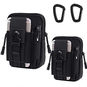 GoodTake Tactical Pouch 1 GOOD TAKE 2 Pack Molle Pouch Universal Tactical Molle Pouch EDC/EMT Gear Tool Gadget Belt Outdoor Waist Bag Pocket with Mini Carabiner
