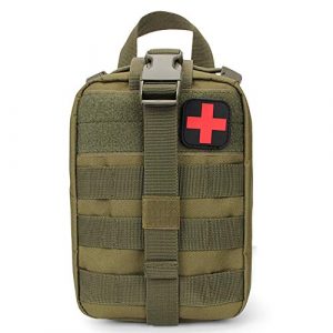 Zerich Tactical Pouch 1 Zerich First Aid Kit Empty Bag Medical Emergency Pouch Tactic Climbing Bag Military Pouch for Home Outdoor Climbing Hiking#7831