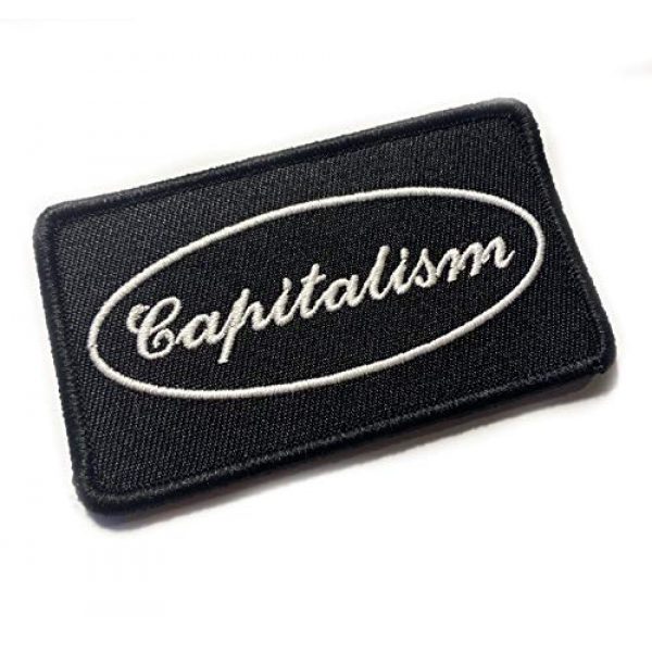 Empire Tactical USA Airsoft Morale Patch 1 Capitalism 3.5" x 2" Embroidered Morale Patch (Hook Loop Back)