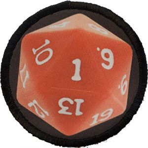 RedheadedTshirts Airsoft Morale Patch 1 Natural 1 Role Playing Patch Dice D20 Sided Dice Patch Funny Military Tactical Hook and Loop Morale Patch. Made in The USA!