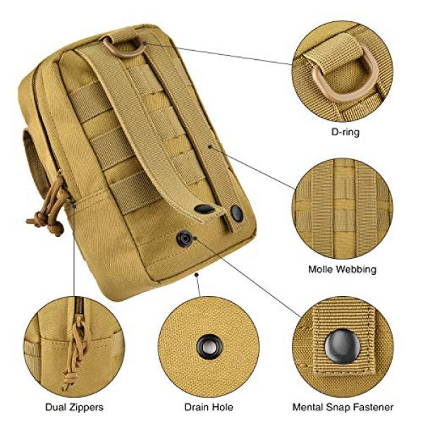 NOOLA Tactical Pouch 4 NOOLA Tactical Molle Pouch 2 Pack Utility Pouch Water-Resistant EDC Pouch