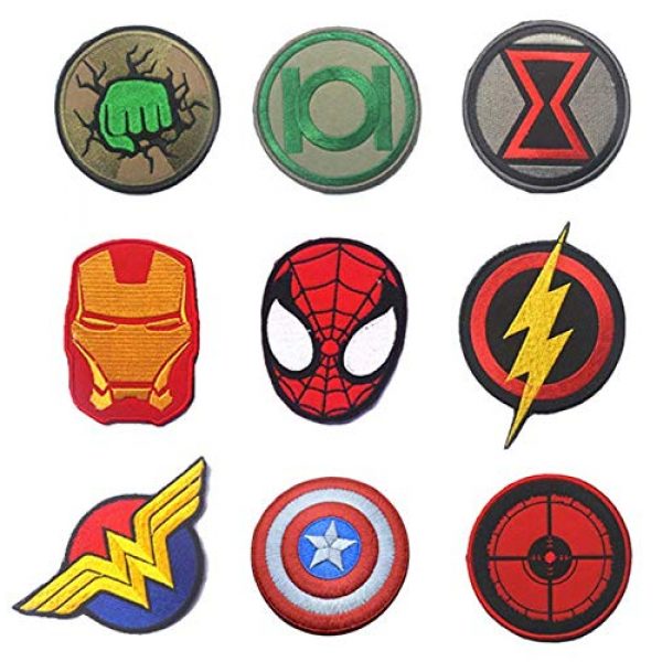 Embroidered Patch Airsoft Morale Patch 1 9pc Marvel Avengers Super Hero 3D Tactical Patch Military Embroidered Morale Tags Badge Embroidered Patch DIY Applique Shoulder Patch Embroidery Gift Patch