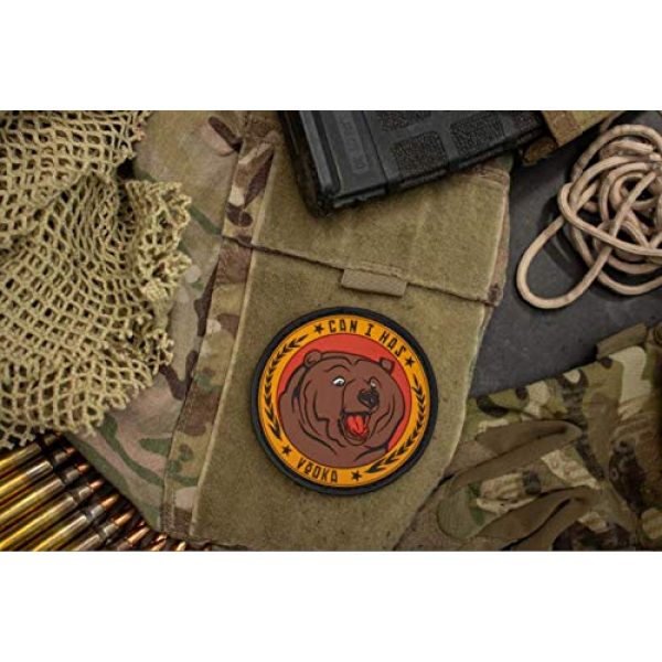 BASTION Airsoft Morale Patch 2 BASTION Morale Patches (Can I Has Vodka) | 3D PVC Patch with Hook & Loop Fastener Backing | Well-Made | Military Combat Badge Patches Ideal for Tactical Bag, Hats & Vest