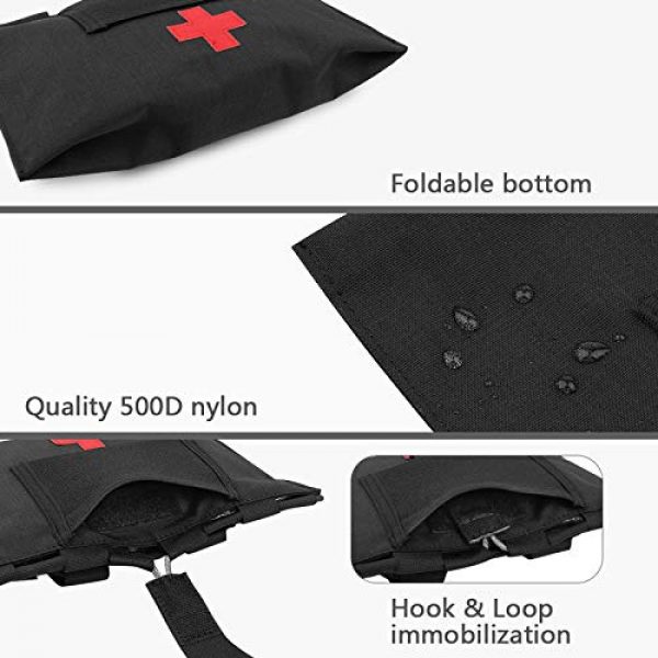 KRYDEX Tactical Pouch 4 KRYDEX Tactical Blow Out Kit Bag MOLLE Medical Pouch First Aid Bag (Bag Only)