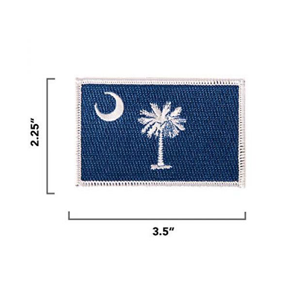 Desert Cactus Airsoft Morale Patch 2 South Carolina Flag Patch 3.5 inch x 2.25 inch Iron On Sew Embroidered Tactical Backpack Hat Bags (Single Patch)