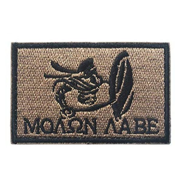 Tactical Embroidery Patch Airsoft Morale Patch 2 Warrior Sparta Molon Labe Tactical Embroidery Patch Hook & Loop Morale Patch Military Patch for Clothing Accessory Backpack Armband (4pcs)