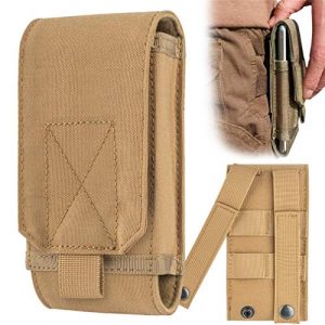 YINGYUE Tactical Pouch 1 YINGYUE Tactical MOLLE Holster Army Mobile Phone Belt Pouch EDC Security Pack Hip Waist Belt Bag Wallet Pouch Purse Phone Case for Mobile Phone Belt Pouch Holster Cover Case 5.5Inch