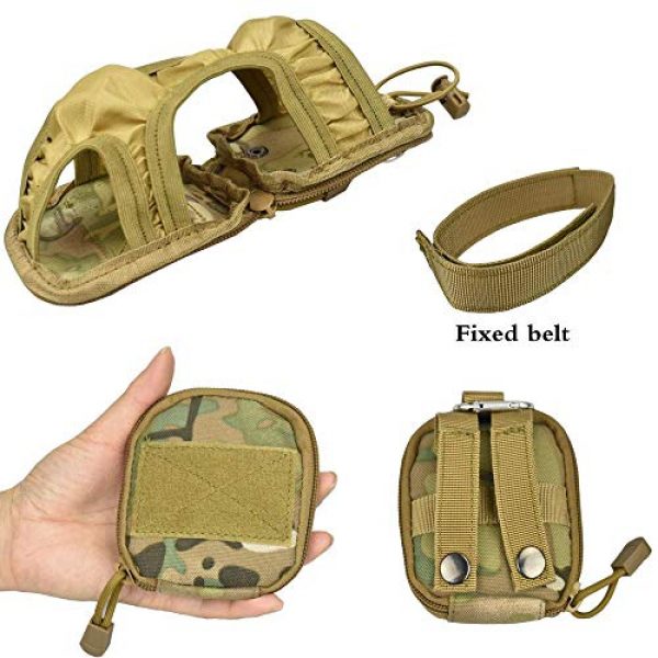 JFFCE Tactical Pouch 3 JFFCE MOLLE Tactical Water Bottle Pouch Outdoor Sport Kettle Carrier Holder Foldable Design Kettle Pouch Belt Bottle Carrier with Metal Clip
