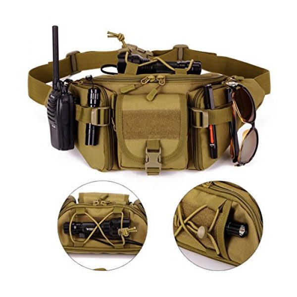 Messagee Tactical Pouch 7 Messagee Hiking Waist Pack Military Tactical Waist Bag Camping Pouch Wear-Resistant Multicolor