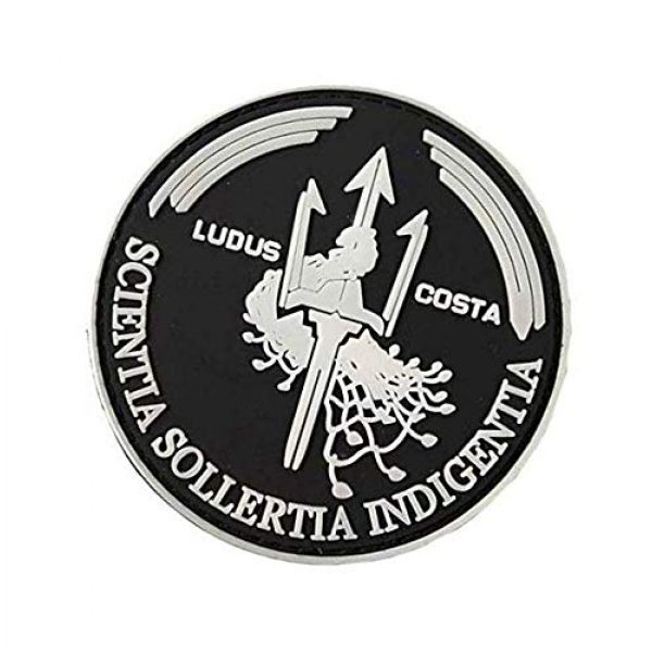PVC PATCH Airsoft Morale Patch 3 Costa Ludus Trident Military Hook Loop Tactics Morale PVC Patch