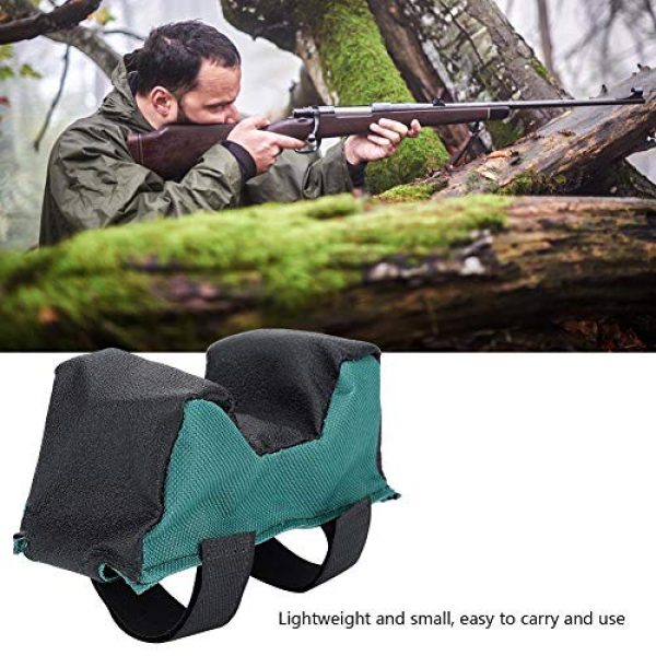 Vikye Shooting Rest 3 Vikye Shooting Bench Steady Sandbag, Unfilled Green Lightweight Shooters Rest Bag, Non-marring Non-Slip Shooters Gun Rest Sand Bags for Hunting Shooting Lovers