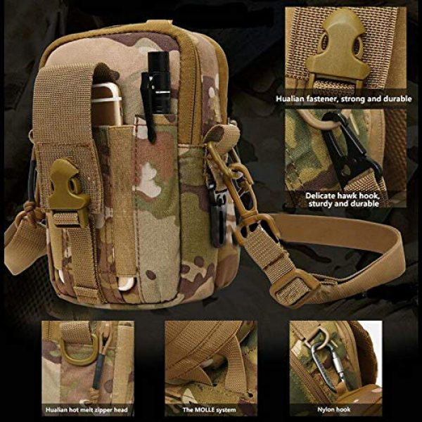 ANTARCTICA Tactical Pouch 6 ANTARCTICA 1050D Tactical Molle EDC Pouch Waist Bag Cell Phone Holster Holder Outdoor Hip Waist Belt Bag Wallet Purse