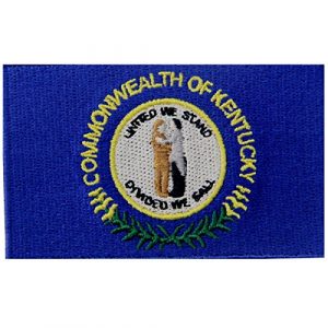 EmbTao Airsoft Morale Patch 1 Kentucky State Flag Embroidered Emblem Iron On Sew On KY Patch