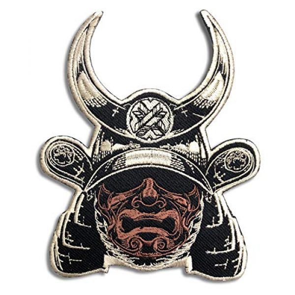 Ronin Brand Airsoft Morale Patch 2 Kurosawa Samurai Head Patch - Full Embroidery Jiu Jitsu Gi Kimono Patch - Intense Beautiful Coloring - 5 1/2 Inches Wide and 7 Inches Tall - Perfect for Jackets and T-Shirts