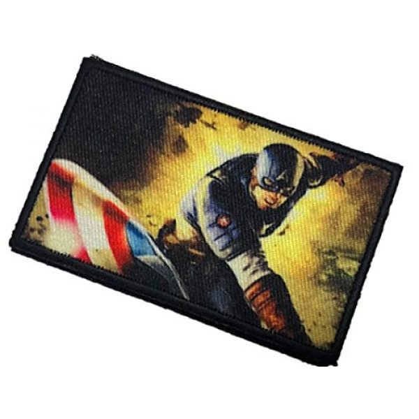 Fine Print Patch Airsoft Morale Patch 3 WWII Captain America with a BAR Morale Patch Tactical