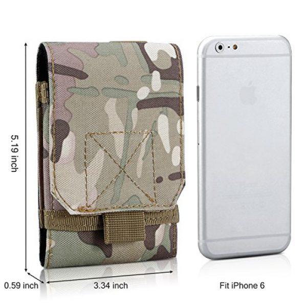 BIENNA Tactical Pouch 3 BIENNA Tactical Pouch, Small Military Bag Molle Gear [Waterproof] Nylon EDC Utility Gadget Zipper Waist Bag Pack with Phone Holster Pocket Cover Case for Vest & iPhone 7 6 6s 5 5s Galaxy S7 S6 S5