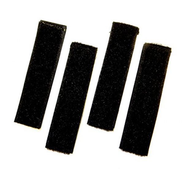 MOLLE PANEL ACCESSORIES Tactical Pouch 1 Del Molle Strips for Attaching Tactical ID Patches - for 4-inch high Patches - 4-Count - Black